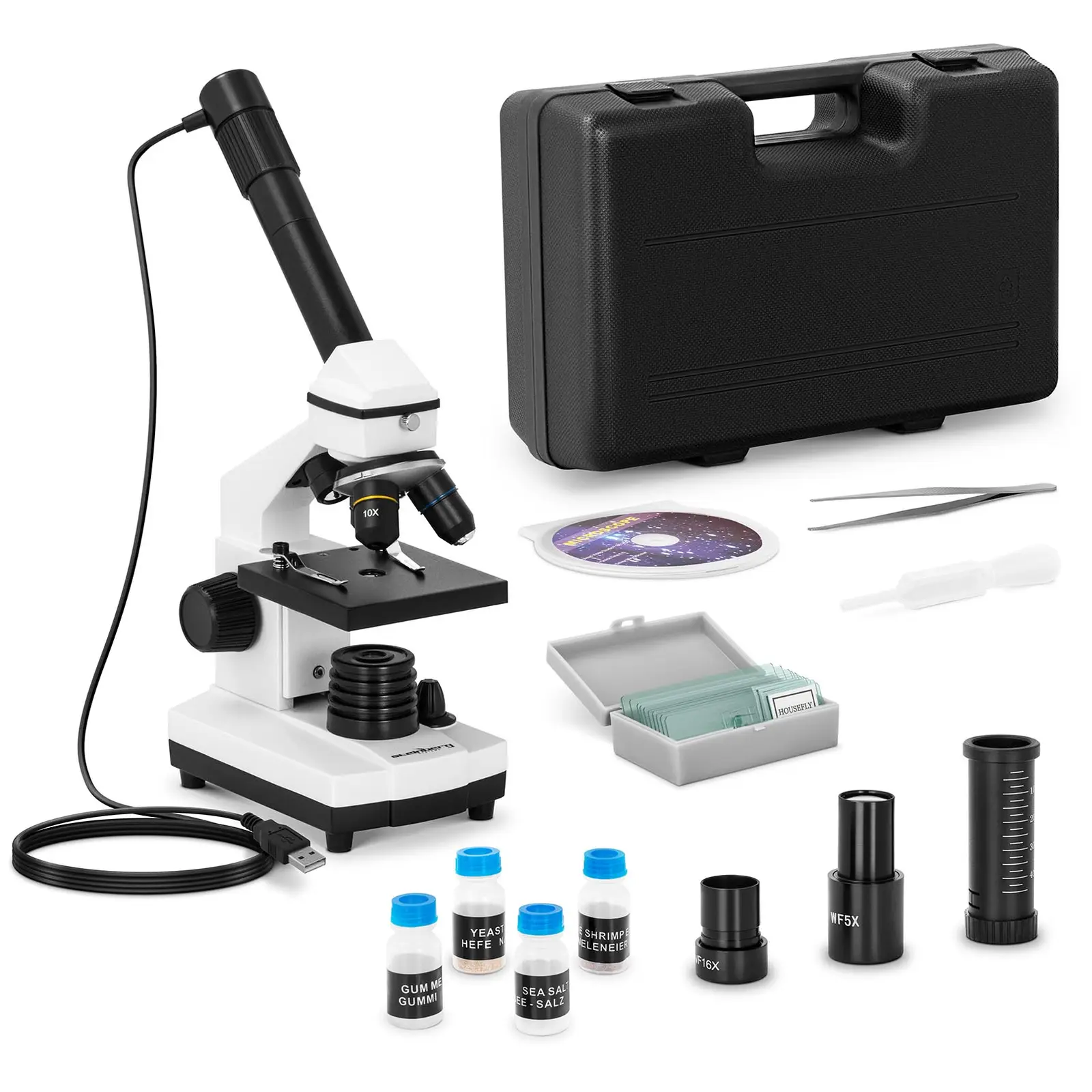 Mikroskop - 20 til 1.280x - kamera 10 MP - LED - inkl. tilbehør