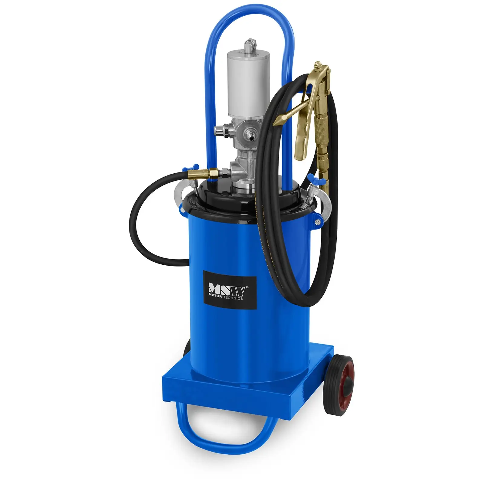 Fedtsprøjte pneumatisk - 12 liter - med hjul - 240-320 bar pumpetryk