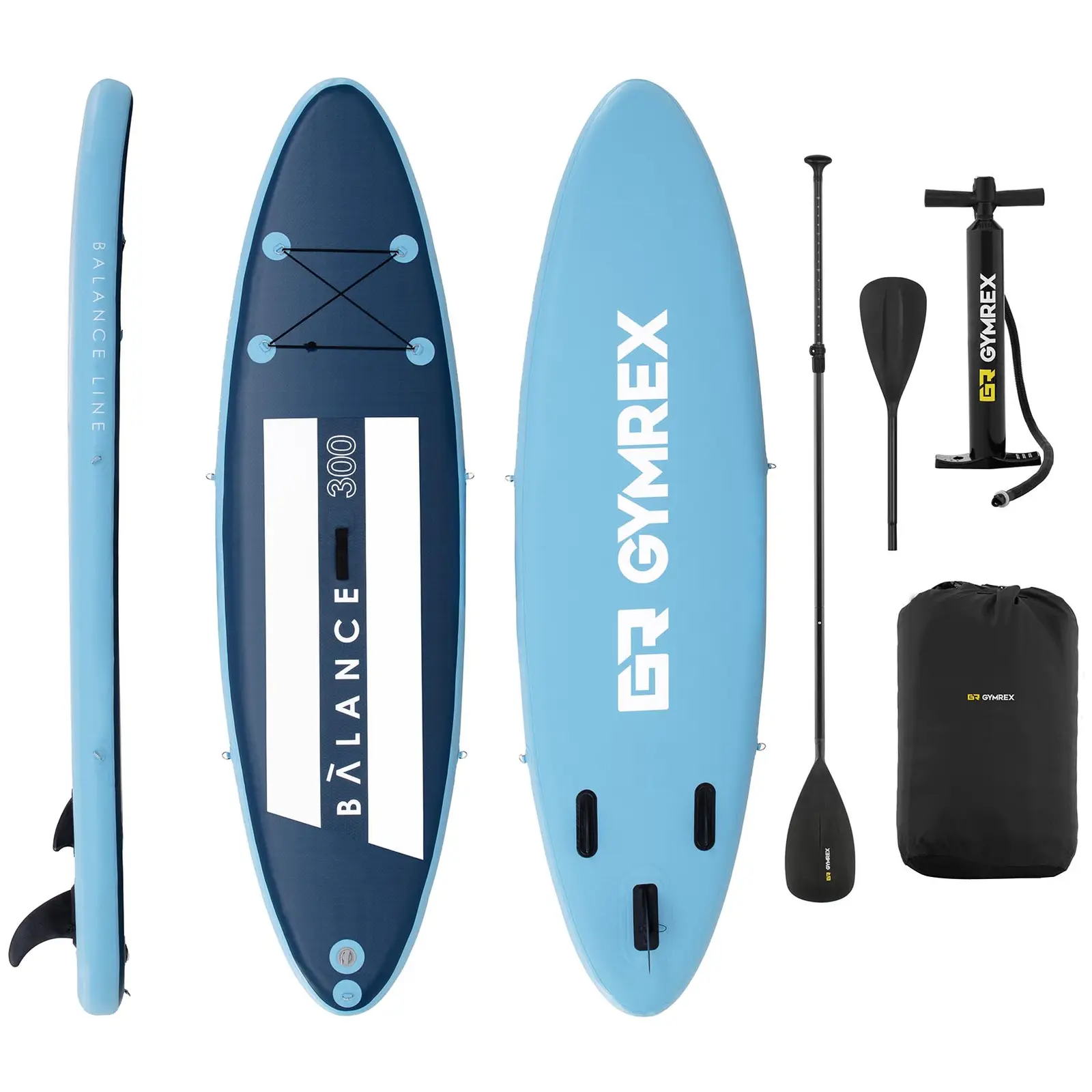 Paddle-board - 135 kg - blå/marineblå - sæt inkl. paddel og tilbehør