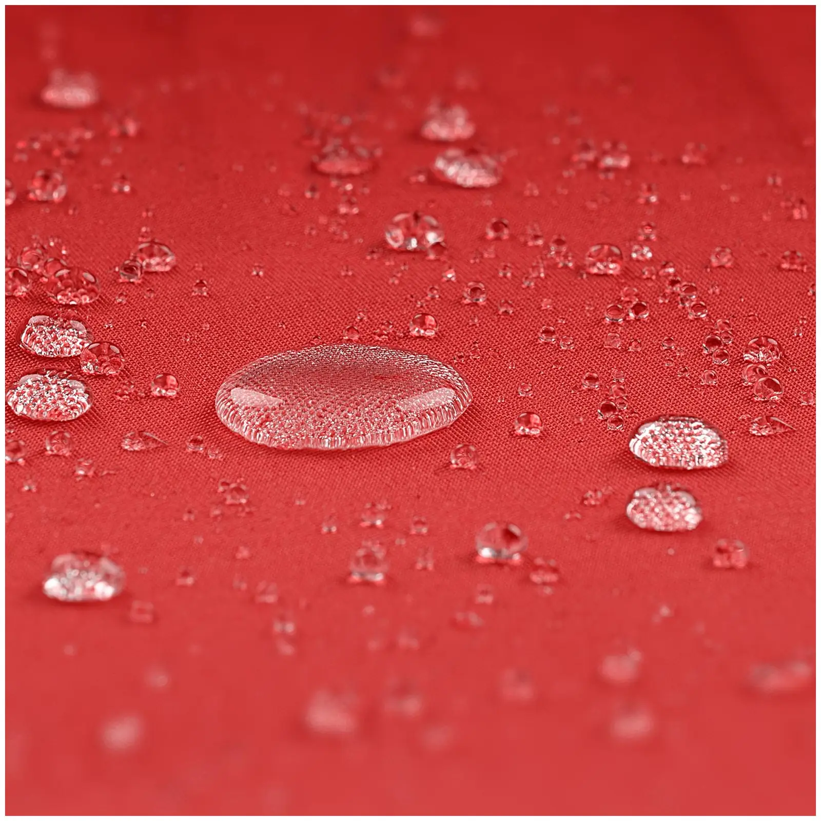Brugt Hængeparasol - rød - firkantet - 250 cm i diameter - drejelig