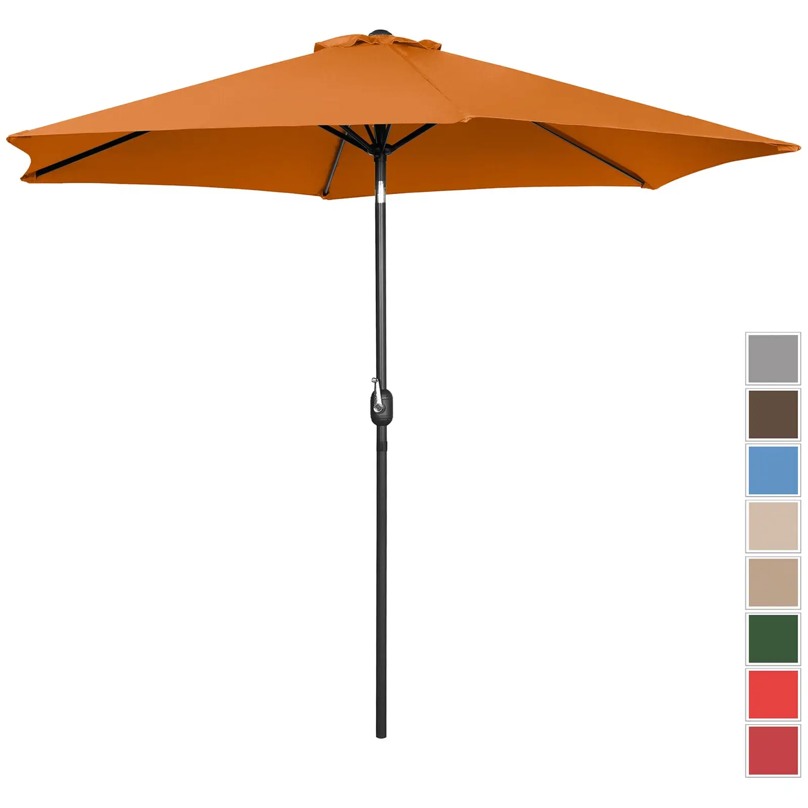 Parasol - orange - sekskantet - 300 cm i diameter